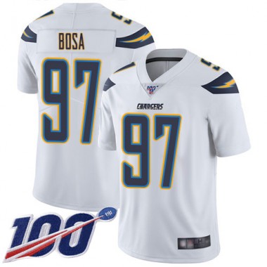 Los Angeles Chargers NFL Football Joey Bosa White Jersey Men Limited #97 Road 100th Season Vapor Untouchable->youth nfl jersey->Youth Jersey